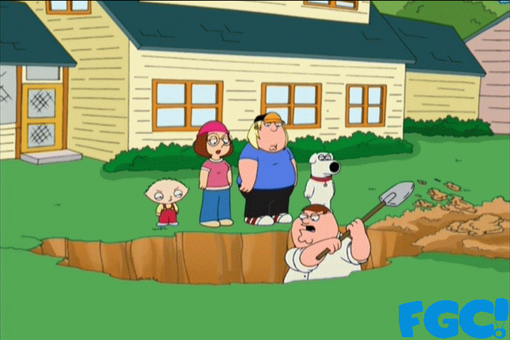 Family Guy Peter doing some construction
